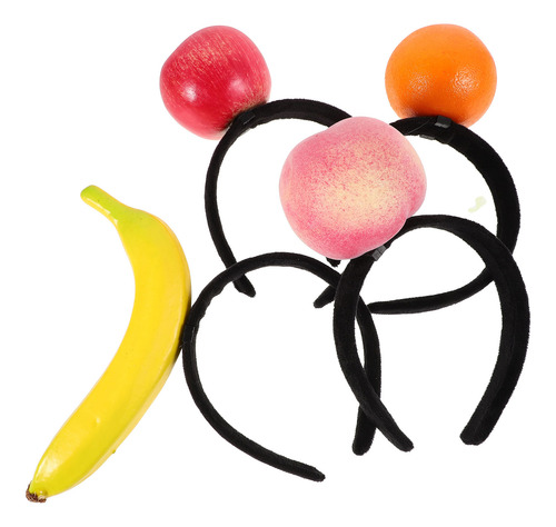 Diadema De Frutas Tropicales, 4 Unidades, Con Temática Luau,
