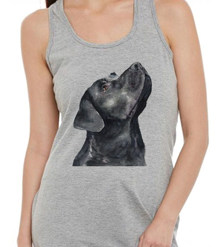 Musculosa Perro Labrador Chocolate Pintura