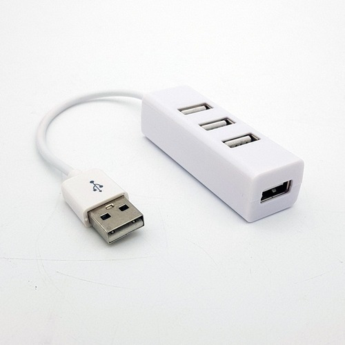 Imagen 3 de 4 de Hub Usb 4 Puertos Multiplicador Usb Zapatilla Negro/blanco