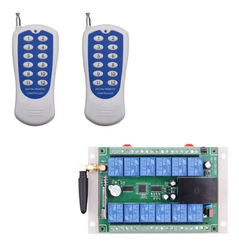 comprar Receptor Inalambrico 2 Controles Remoto 12 Canales 433 1000m