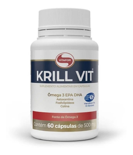 Krill Vit Óleo De Krill 60 Cps Vitafor - Original