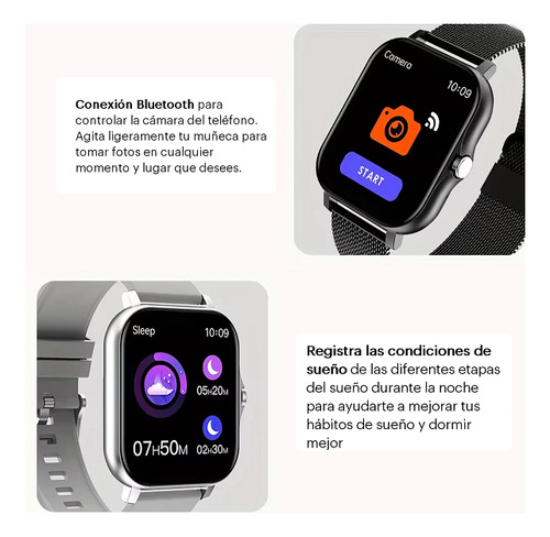 Reloj Inteligente Smartwatch Dama Moderno Rosa Oro Blanco Mesh Rosa/oro Rosa Oro