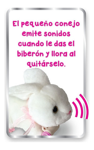 Imagen 3 de 8 de Conejo Coneja Mascota Con Sonido Tiernas Mascota Duende Azul