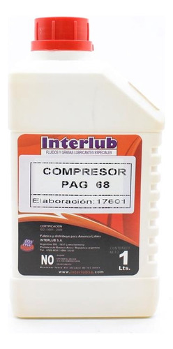 Aceite Compresores Electrónicos Pag 68 Uso Vehicular X 1 Lt