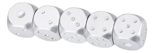 Juego De Dados Cuadrados Plateados, 5 Piezas, Aleación De Al