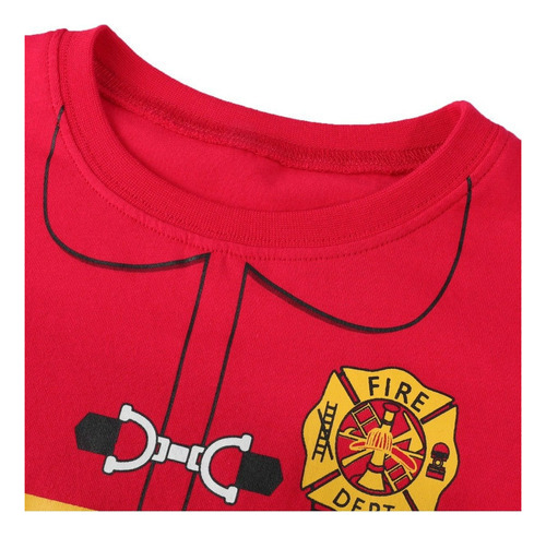 Pijama De Moda Deportiva Y De Ocio Para Bomberos, 2 Piezas