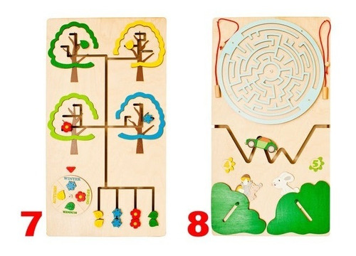 Tablero Didáctico Panel Montessori Personalizado 12 Paneles