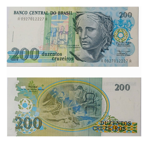 Brasil Cedula Antiga 200 Cruzeiros 1990 Soberba C215 Ca008
