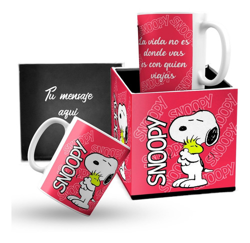 Taza Snoopy Regalos De Cumpleaños Para Mujer Caja De Madera