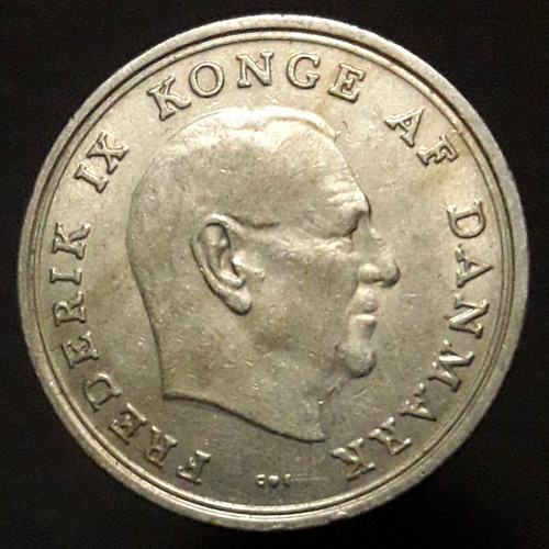 Moneda Dinamarca 1 Krone 1970 Frederik Ix 