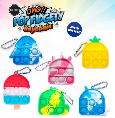 Omg Pop It Fidgety Llavero Portable Antiestrés Originales