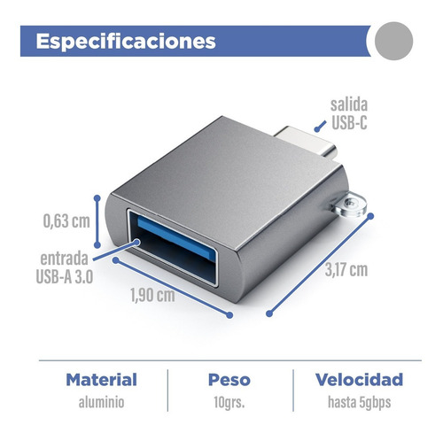 Imagen 2 de 10 de Adaptador Usb-c A Usb - Satechi