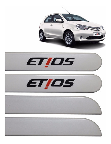 Friso Etios Hatch Sedan Branco Perola + Calha Chuva 12/17