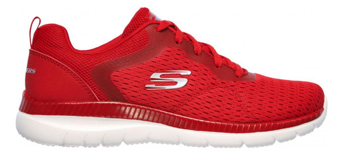 Zapatilla Mujer Bountiful Quick Path Rojo Skechers