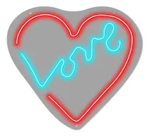 Comprar Letreros Luminosos Neon Flex Corazon Con Frase Love