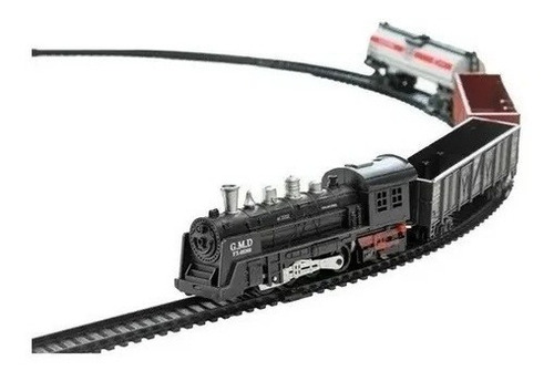 Trem Trenzinho Ferrorama Locomotiva Completo Fácil De Montar Cor Preto Personagem Criança