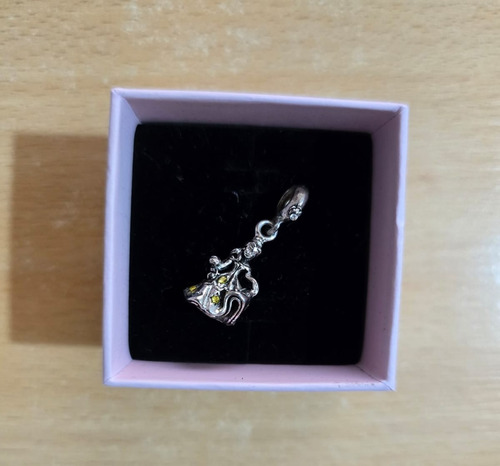 Charm Colgante De Bella Dress Dancing La Bella Y La Bestia Plateado