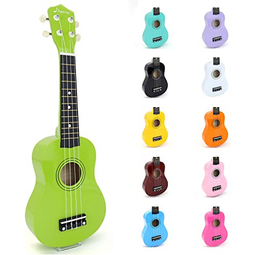 Ukelele De Madera De Soprano Barniz, Ukelele De 21 PuLG...