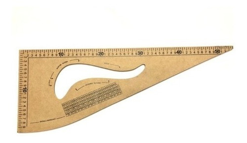 Escuadra Madera Lustrada Curva Molderia 50 Cm Con Sisa