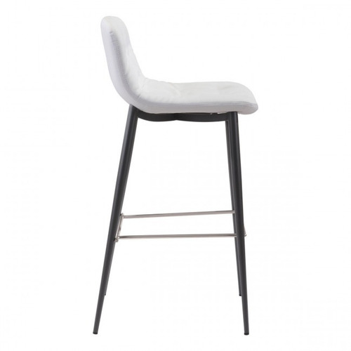 Imagen 3 de 8 de Banco De Bar Modelo Tangiers - Blanco Këssa Muebles