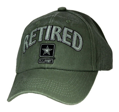 Gorra Retirada Del Ejército De Los Estados Unidos. Verde