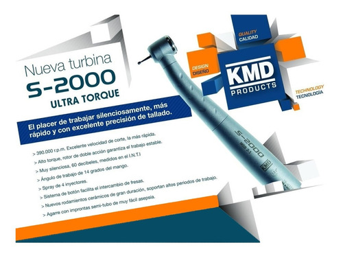 Turbina Odontológica Kmd S-2000 Ultratorque Envio Gratis 