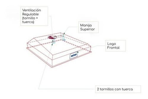 Campana Ahumar Humos Parrilla Ahumado Asado Pizza Acero