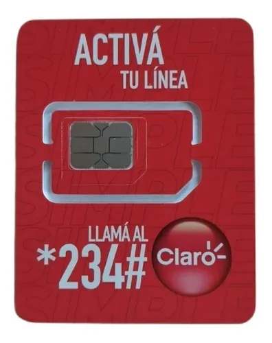 Chips  Claro 4g 3 En 1 Sim Micro Nano X Mayor X 50 Unidades