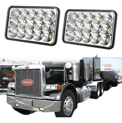 Un Par Led Faros Sellaron De Cruce Para Freightliner Fld120 