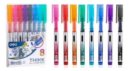 Roller Boligrafo Think Pen Tipo Pilot Deli 0.5mm X 8 Colores