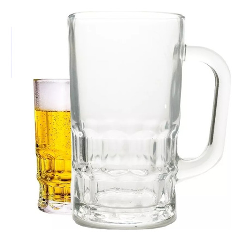 Kit 10 Canecas De Chopp 360ml Cerveja Em Vidro Resistente