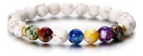 Brazaletes De 7 Chakras Con Cristales Y Piedras Curativas, S