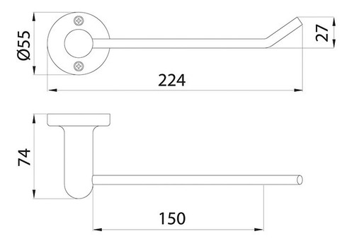 Toallero Corto Barral Fv 0163/15 Allegro Accesorio Baño