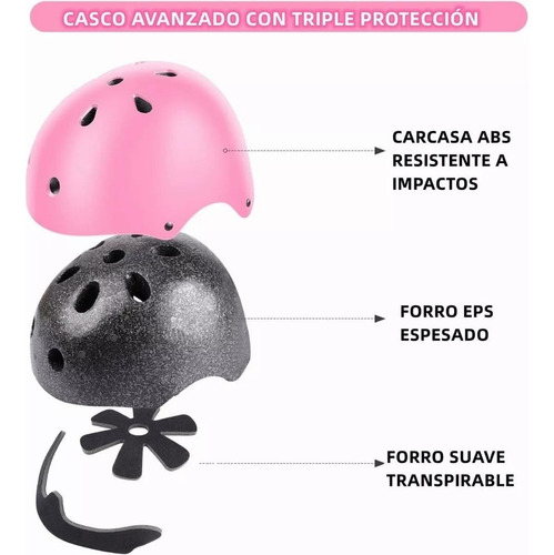 Juego De Casco De Bicicleta Para Niños, Rodilleras, Coderas