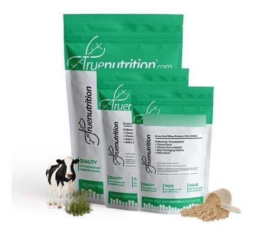 Suplemento - True Nutrition Grass-fed Whey Protein Milk (cho