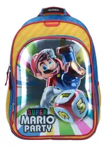 Comprar Mochila Super Mario Party Tornasol 3d Primaria Chenson Color Azul Diseño de la tela tornasol, 3D