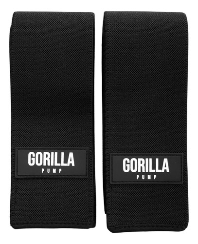 Rodilleras Deportivas Cinta Gorilla Pump Porwelifting Velcro Negro Gorilla Unitalla