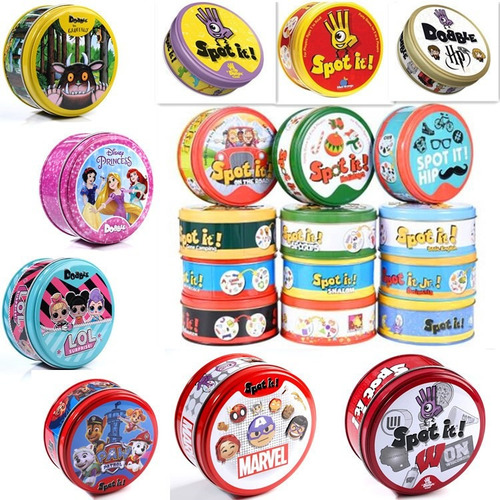 Imagen 10 de 10 de Spot It Dobble Juego De Carta De Mesa Caja 2 Pcs