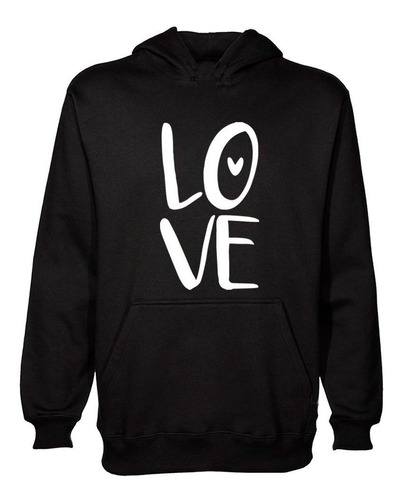 Buzo Canguro Letras Love Amor Corazon Hoodie