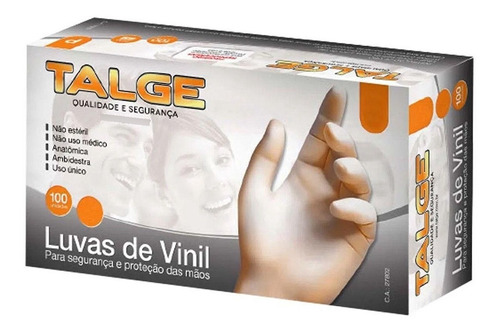 Luvas Transparente De Vinil Talge Kit C/ 1.000