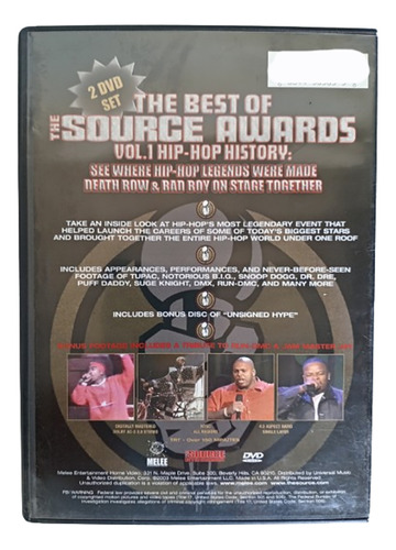 Dvd The Best Of The Source Awards Vol.1 Hip Hop History (Usado)