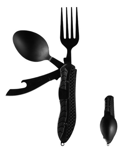 Cuchara, Tenedor Y Cuchillo Plegables 3 En 1
