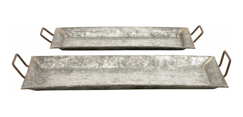 Bandeja Rectangular De Metal Farmhouse, Juego De 2, 29,...