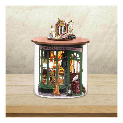 De Casa De Muñecas En Miniatura De Madera Diy, Botella De