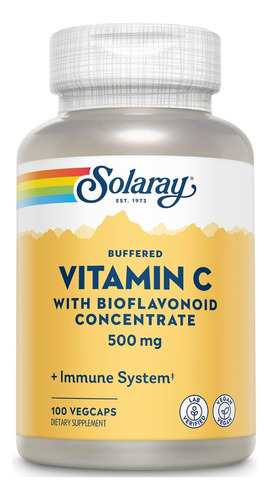 Vitamina C Con Bioflavonoides 500 Mg Solaray 100 Cápsulas