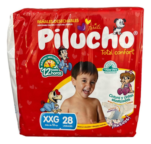 Pañales Desechables Talla Xxg Pilucho 28 Unidades