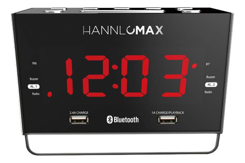 Radio Reloj Despertador Hannlomax Hx-131cr. Radio Fm Pll, Pa