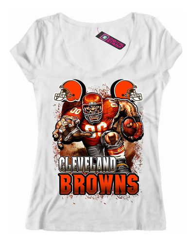 Remera Mujer Cleveland Browns Equipo Nfl 9 Dtg Premium