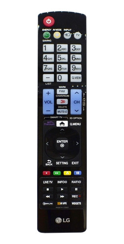 Controle Remoto Tv Smart 3d LG 42lw5700 47lw5700 Akb74115501