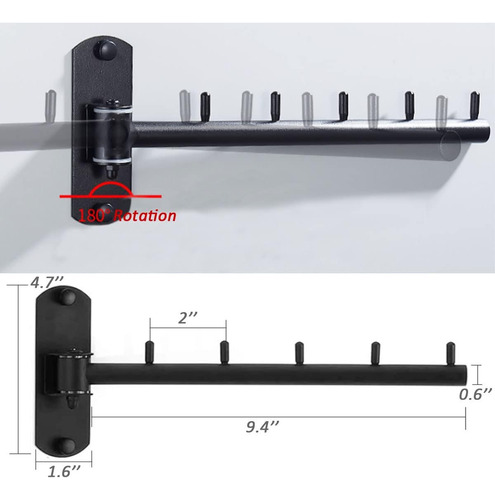 Percha De Brazo Oscilante De Acero Inoxidable Plegable Para